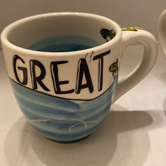 -“You're Reel Great”  16oz Jumbo Mugs,  Set of two, New - Picture 3 of 10